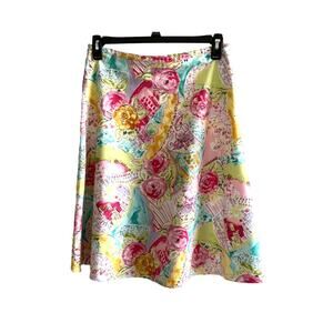 Chadwick's Watercolor A-Line Skirt Women's 12‎